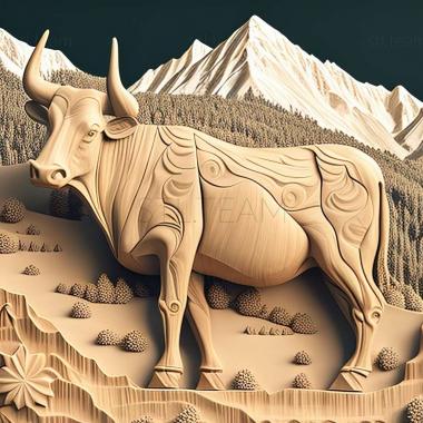 3D модель Ганготрі корова відома тварина (STL)